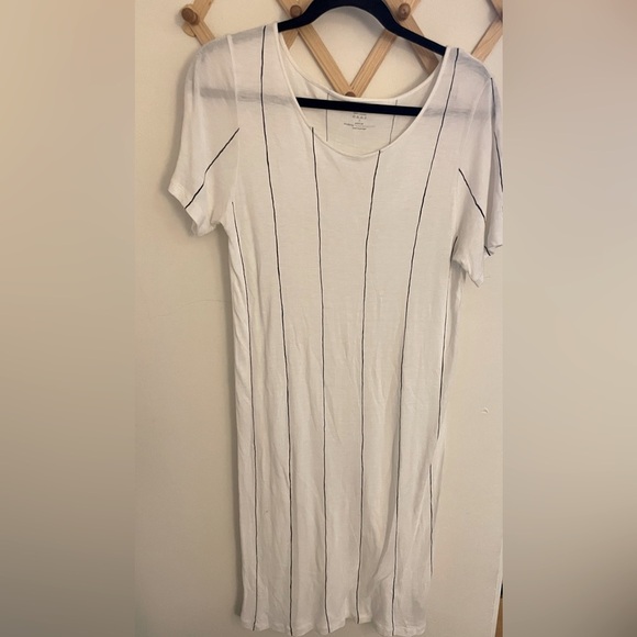 Majestic Filatures Deluxe T-Shirt Dress Size 3 Tee Shirt Viscose White - Picture 2 of 8